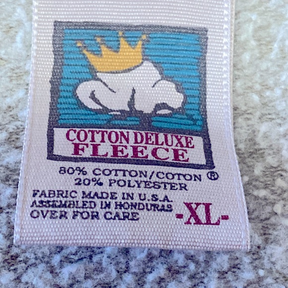 Anvil Women's Upcycled Cottagecore Sweatshirt Cardigan Quilted Clover Design XL - Picture 7 of 9